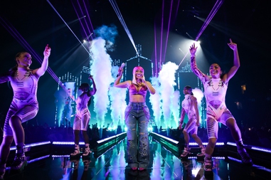 Nicki Minaj performs the opening night of her “Pink Friday 2 World Tour” on March 1, 2024, at Oakland Arena in Oakland, Calif. The tour made a stop Friday, March 8, at T-Mobile Arena in Las Vegas.