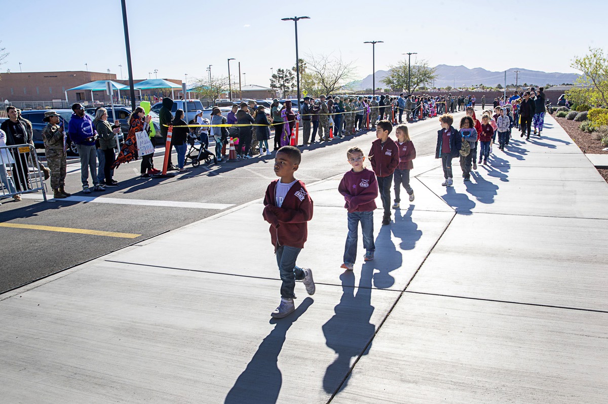 Parade honors students at Nellis Air Force Base during Month of the Military Child