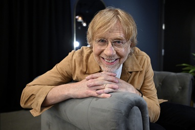 Trey Anastasio, guitarist and singer-songwriter of the band Phish, poses for a photograph during an interview on Tuesday, April 16, 2024, in Las Vegas. 