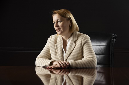 European Union Ambassador to the United States Jovita Neliupšienė speaks during an interview Thursday, April 25, 2024.