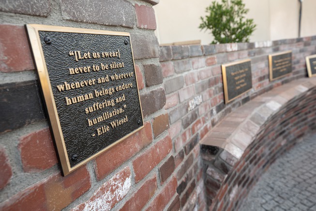 A look at the Holocaust Memorial Plaza at King David Memorial Chapel Thursday April 25, 2024.