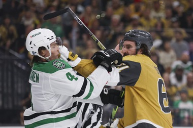 The Golden Knights tonight are looking to continue a trend in their Stanley Cup Playoffs series against the Dallas Stars where the road team has won all four games.