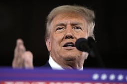 Republican presidential candidate former President Donald Trump speaks at a campaign rally on Wednesday, May 1, 2024, at the Waukesha County Expo Center in Waukesha, Wis.