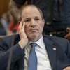 Harvey Weinstein appears at Manhattan criminal court for a preliminary hearing on Wednesday, May 1, 2024 in New York. Weinstein made first appearance since his 2020 rape conviction was overturned by an appeals court last week. 