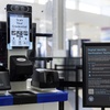 The Transportation Security Administration's new facial recognition technology is seen at a Baltimore-Washington International Thurgood Marshall Airport security checkpoint, April 26, 2023, in Glen Burnie, Md.