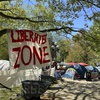 Dozens of tents were in place as part of a pro-Palestinian protest at the University of Michigan in Ann Arbor, Mich., on Thursday, May 2, 2024. The school said staff and volunteers have been trained to manage any disruptions that might occur at graduation at Michigan Stadium on May 4. 


