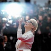 Meryl Streep poses for photographers upon arrival at the awards ceremony and the premiere of the film 'The Second Act' during the 77th international film festival, Cannes, southern France, Tuesday, May 14, 2024.


