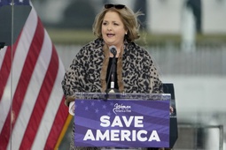 Amy Kremer, founder and chair of Women for America First, speaks in Washington on Jan. 6, 2021, at a rally in support of President Donald Trump. Kremer, who helped organize the rally that preceded the violent storming of the Capitol building, was elected to the Republican National Committee on Saturday, May 18, 2024. Kremer says the national party hasn't done enough to support Trump and protect his supporters.