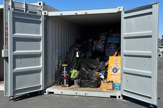 Confiscated illegal fireworks sit in a storage container at a Clark County facility. Metro Police said they have already confiscated more fireworks in 2024, weeks before July 4, than the entire celebration season in 2023, in Las Vegas, Nevada on Thursday, June 27, 2024.