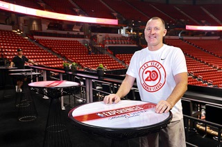 Albert Hall, co-founder of NBA Summer League, poses in an NBA Experience lounge during preparations for NBA 2K25 Summer League (Las Vegas) at the Thomas & Mack Center Thursday, July 11, 2024. NBA Summer League starts Friday, July 12 and runs though July 22.