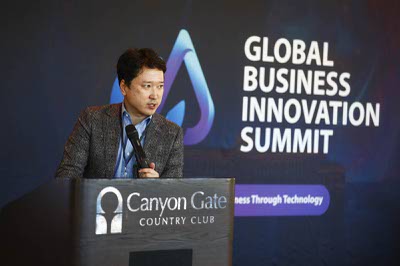 Ikwhang Chang, CEO of Mona Inc., speaks about his Korea based company’s electric vehicle battery diagnosis system during the Global Business Innovation Summit in Summerlin, Monday, Jan. 5, 2026. Ikwhang Chang, CEO of Mona Inc., speaks about his Korea based company’s electric vehicle battery diagnosis system during the Global Business Innovation Summit in Summerlin, Monday, Jan. 5, 2026.