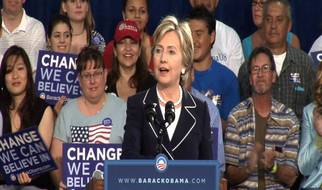 Clinton Stumps for Obama