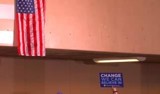 Clinton campaigns for Obama