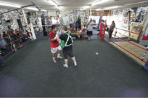 Boxer Manny Pacquiao gets in some practice earlier this month.