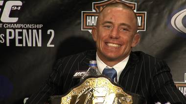 Georges St-Pierre gives new meaning to GSP, defeating B.J. Penn by TKO Saturday night at the MGM Grand Garden Arena.