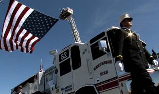 Firefighters Say Goodbye
