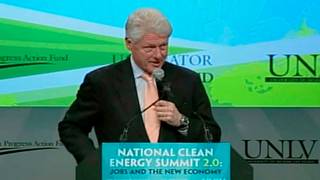 Clinton visits UNLV, part 1