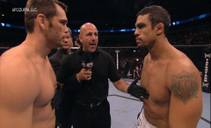 In the main event of UFC 103, Vitor Belfort beat Rich Franklin with a 1st round TKO.