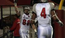 In addition to Ryan Wolfe becoming the conference's all-time leading receiver, UNLV snapped its 20-game road losing streak in conference play Saturday night, beating New Mexico 34-17.
