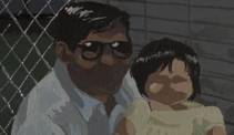 UNLV graduate student Noelle Garcia lost her estranged father to cancer when she was 13. Her memories of him fading, she paints him how she remembers him -- out of focus. Her art is created mostly from old family photos. The people she paints have no faces or are missing facial features, representing a lack of identity.