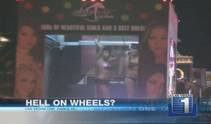 Strip clubs are feeling the pinch from the recession, too.  Now, a new marketing ploy has live strippers cruising the Strip in a see-through truck made of Plexiglas.  Does the marketing effort violate a county code prohibiting animated signs on moving advertising?  Face to Face talks with the man behind the sensation and a mobile billboard executive who wants the trucks stopped in their tracks.