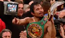 Manny Pacquiao captured his unprecedented seventh title in a seventh weight division with a twelfth-round TKO of Miguel Cotto Saturday night at the MGM Grand Garden Arena.