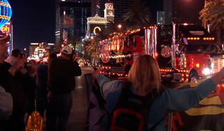 NASCAR Hauler Parade on the Strip