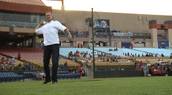 Kruger, Hauck Throw Out First Pitches