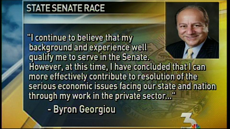 Byron Georgiou Drops Out of Senate Race