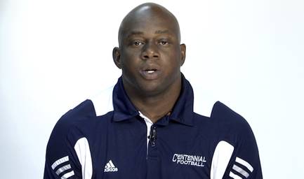 Centennial High coach Leon Evans
