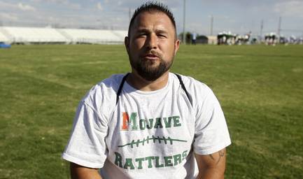 Mojave High coach Joe Delgado