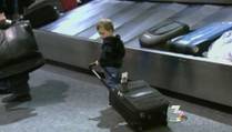 Holiday travelers pack airport