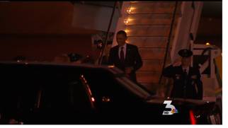 President lands in Las Vegas