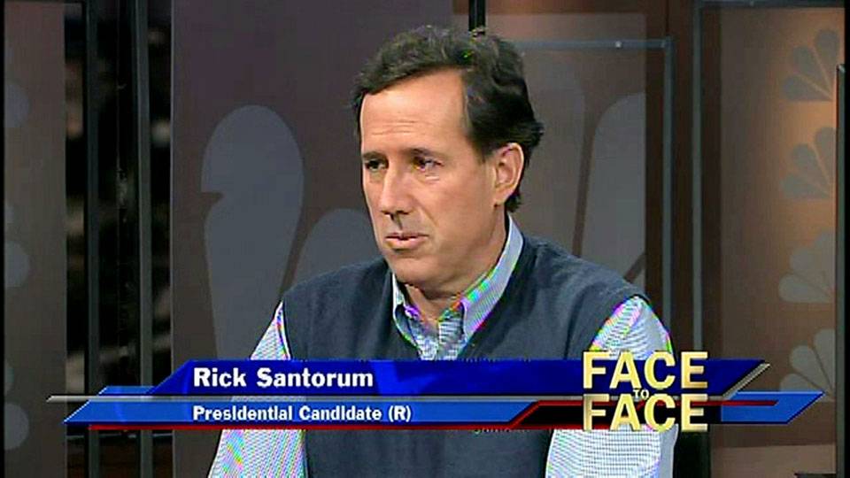 Presidential Candidate Rick Santorum on Face to Face With Jon Ralston