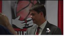 KSNV coverage of head coach Dave Rice starting a foundation to fight autism, Feb. 9, 2012.