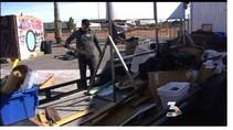 KSNV coverage of the Occupy Las Vegas site being shut down, Feb. 20, 2012.
