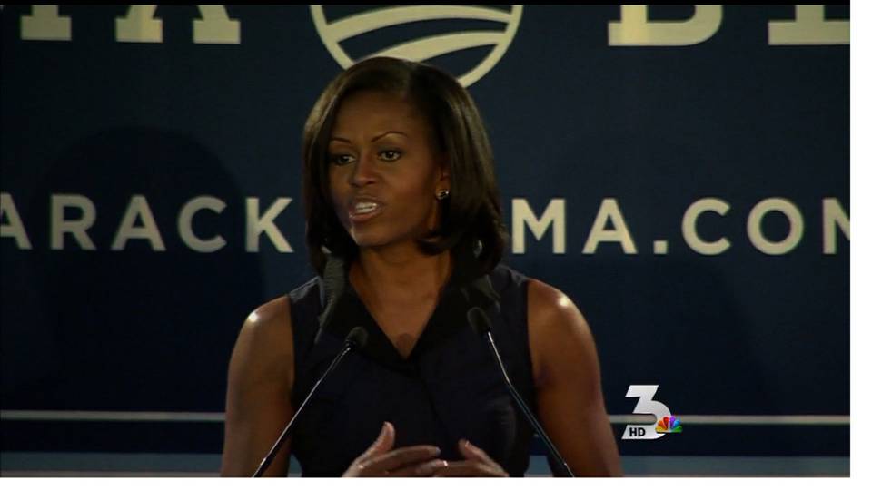 First lady makes campaign stop