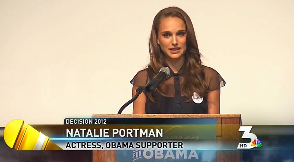 Natalie Portman stumps for Obama