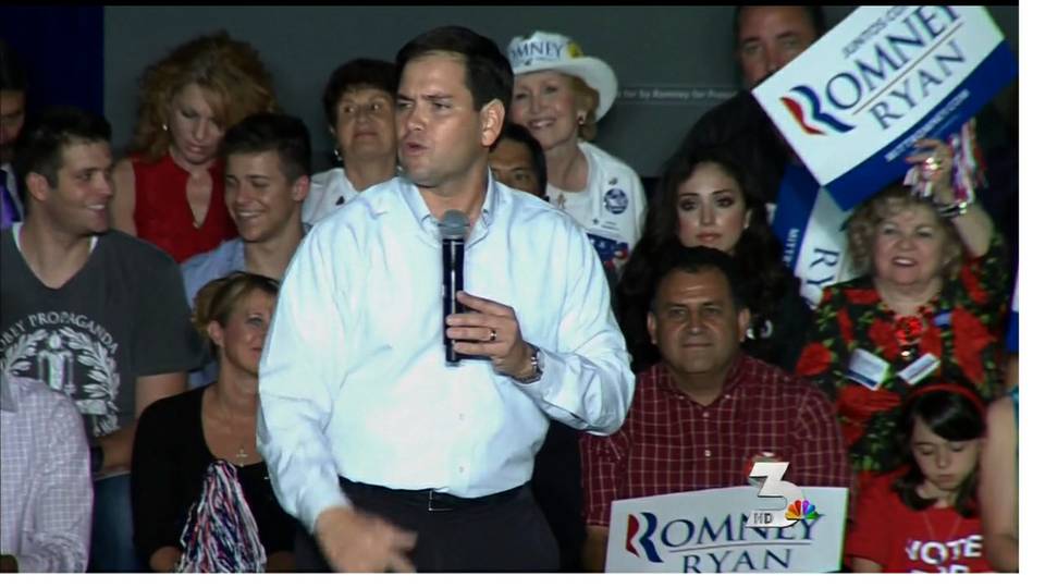 Florida Sen. Marco Rubio campaigns for Romney in Las Vegas