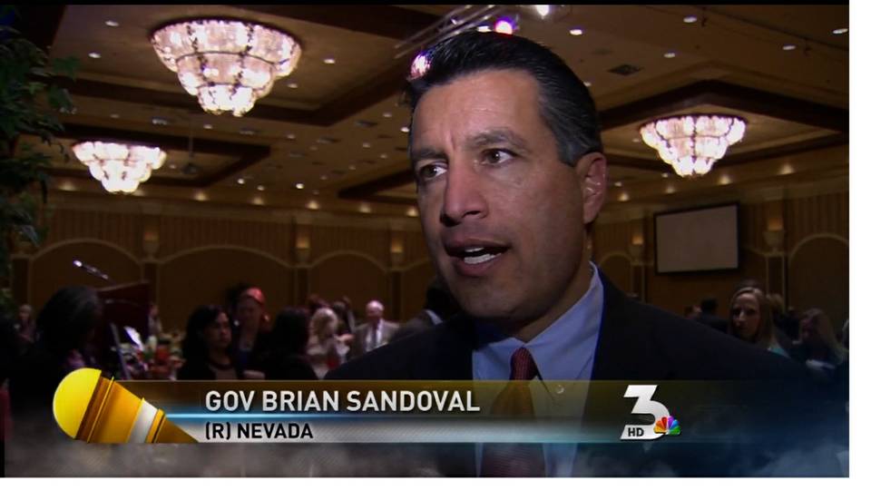 Gov. Brian Sandoval helps school district file grant application