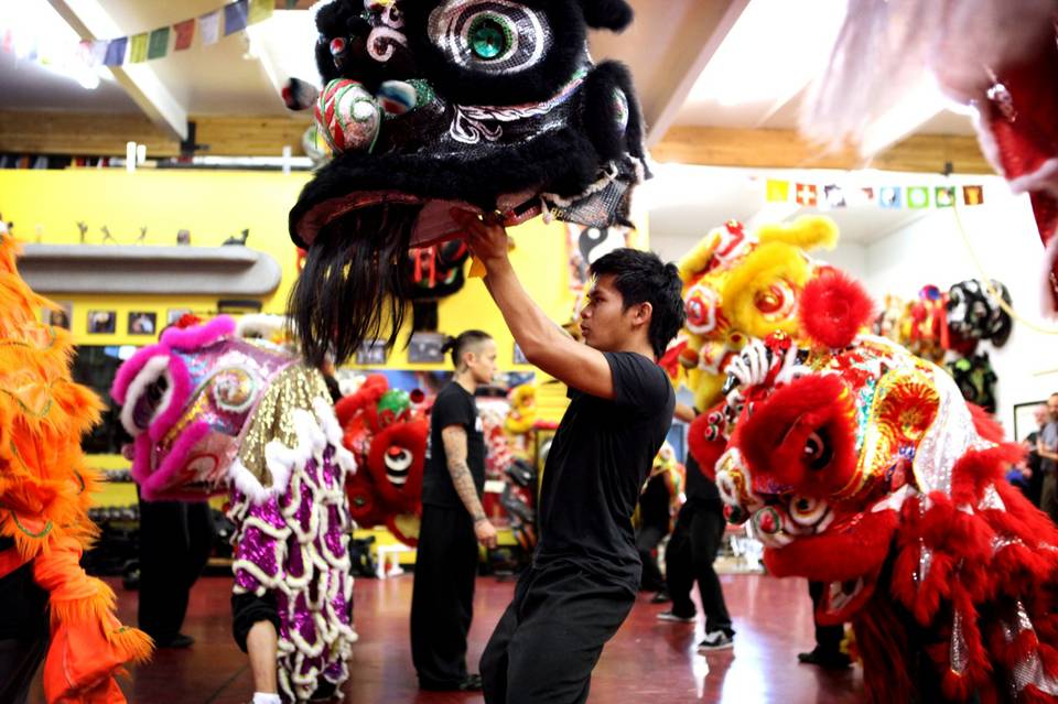 Lion Dance Practice at the Lohan School of Shaolin
