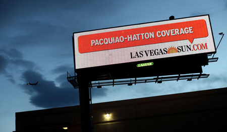 Las Vegas Sun boxing billboard
