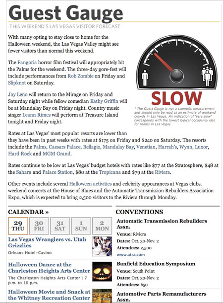 Las Vegas Sun Guest Gauge