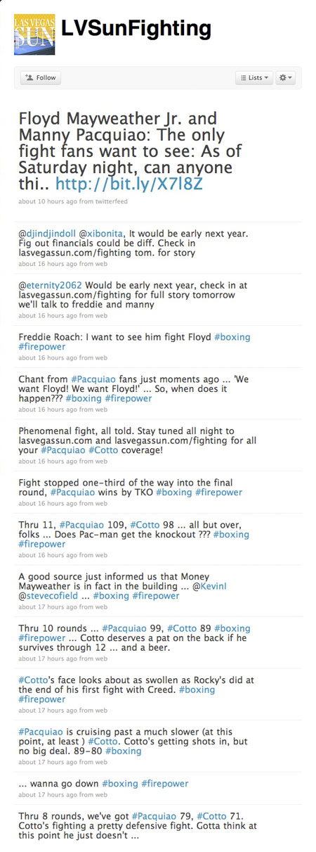 Las Vegas Sun coverage of Pacquiao-Cotto fight