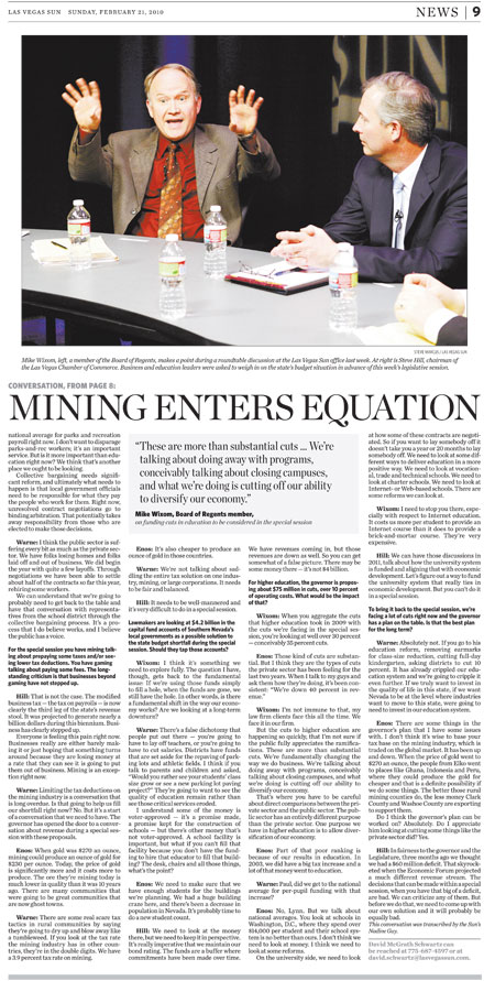 Las Vegas Sun newspaper