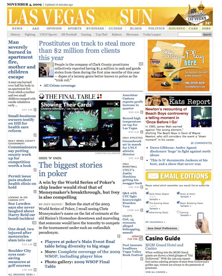Las Vegas Sun WSOP coverage