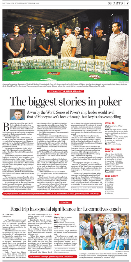 Las Vegas Sun WSOP coverage