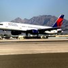 A Copa Airlines passenger jet from Panama City, Panama receives a water cannon welcome as it arrives on it's inaugural flight to Las Vegas at the new Terminal 3 at McCarran International Airport Wednesday, June 27, 2012. The Copa Airlines service is the first direct flight from Central or South America to Las Vegas, said airport spokesman Chris Jones.