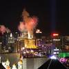 Fireworks explode over the Las Vegas Strip just after midnight Jan. 1, 2011. This photo was taken from Mix atop The Hotel at Mandalay Bay.