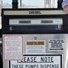 County Commissioner Chris Giunchigliani turns the lever to pump GDiesel into underground storage tanks at the county's auto yard Thursday.